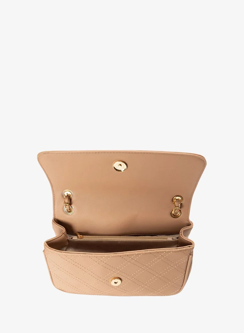 Bata  Stitch Detail Flap Over Sling Bag for Women | Best Price UAE