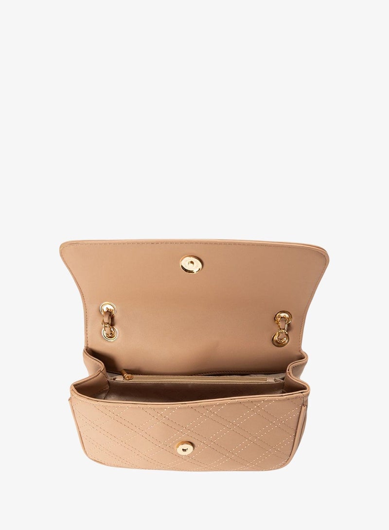 Bata Stitch Detail Flap Over Sling Bag - Image 4