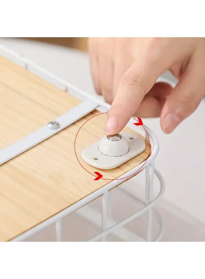 4 عجلات أثاث بيضاء مثبتة باللاصق، كاسترات دوارة 360 درجة، منزلقات متدحرجة بسلاسة لإطارات الأسرة وعلب التخزين والخزائن وصناديق القمامة، تركيب سهل بدون تلف - Image 4