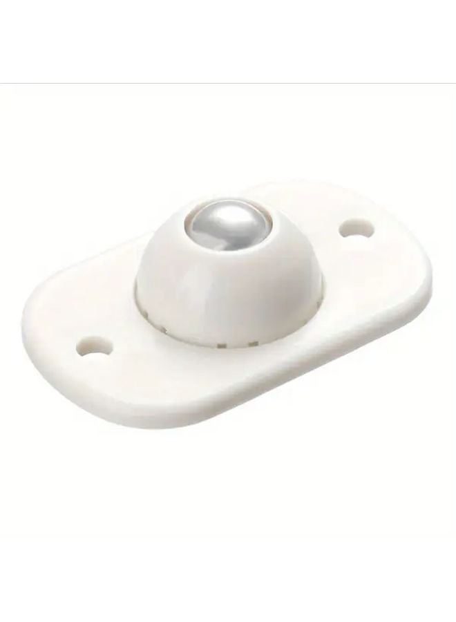 4 عجلات أثاث بيضاء مثبتة باللاصق، كاسترات دوارة 360 درجة، منزلقات متدحرجة بسلاسة لإطارات الأسرة وعلب التخزين والخزائن وصناديق القمامة، تركيب سهل بدون تلف - Image 1