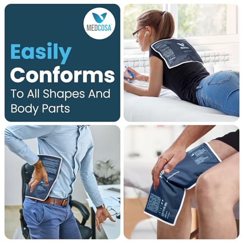 Medcosa Large Gel Ice Pack | Flexible Hot or Cold Pack | Reusable Cold Packs for Injuries, Knee, Back, and Shoulder Pain Relief, Inflammation, Post-Op and More - Image 4