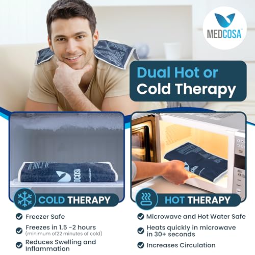Medcosa Large Gel Ice Pack | Flexible Hot or Cold Pack | Reusable Cold Packs for Injuries, Knee, Back, and Shoulder Pain Relief, Inflammation, Post-Op and More - Image 3