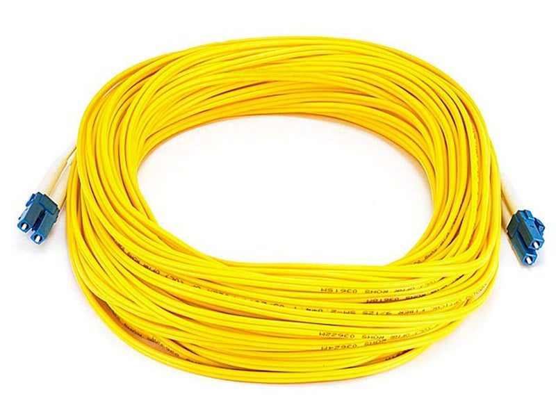 Monoprice Fiber Optic Cable, LC/LC, Single Mode, Duplex - 25 meter (9/125 Type) - Yellow - Image 3