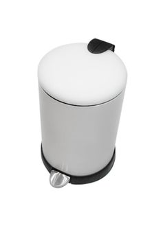 Generic Step Trash Bin | Glossy Stainless Steel Finish | Groove Pedal | Fingerprint Resistant | Suitable For Bathrooms, Kitchens & Homes | 20 Liters 