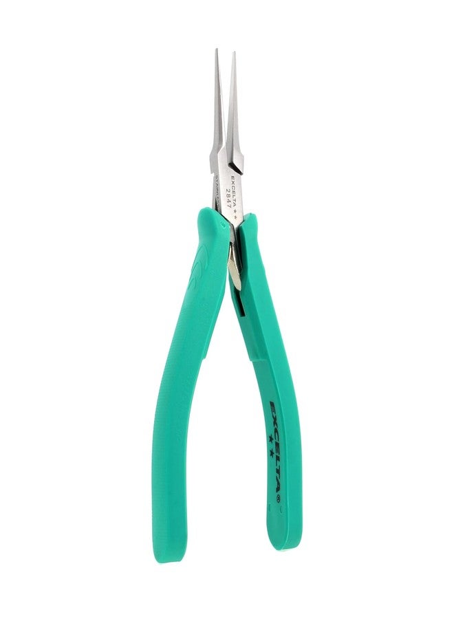 إكسلتا كماشة إكسيلتا من الفولاذ المقاوم للصدأ، آلية زنبركية لطيفة، مقبض مريح مضاد للكهرباء الساكنة ومبطن، أداة دقيقة، طول 5.5 بوصة، متوسطة - Image 1