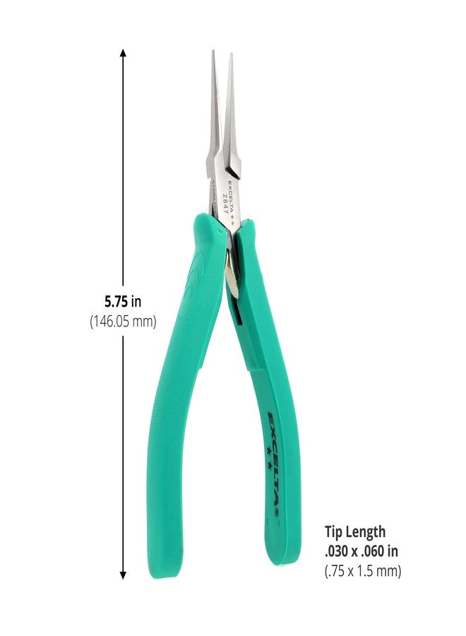 إكسلتا كماشة إكسيلتا من الفولاذ المقاوم للصدأ، آلية زنبركية لطيفة، مقبض مريح مضاد للكهرباء الساكنة ومبطن، أداة دقيقة، طول 5.5 بوصة، متوسطة - Image 2