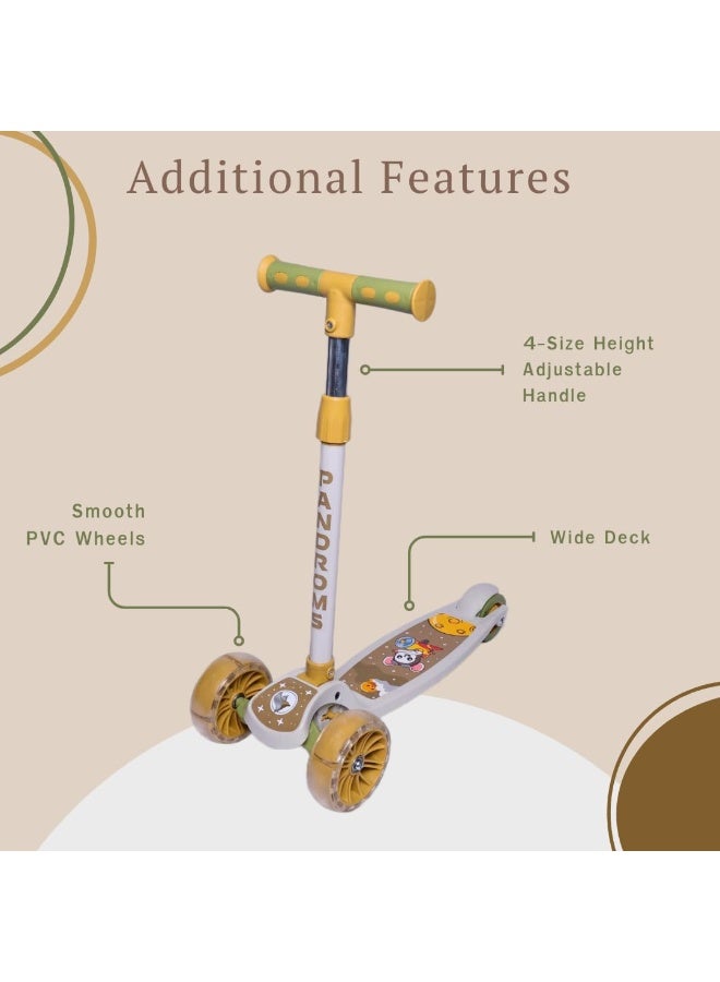 Kids Kick Scooter with LED Wheels – Lavender/Blue | 3-Wheel Foldable Scooter with Adjustable Handlebar | Ages 2–5 | Max 50kg (PKS1011/01) - Image 4