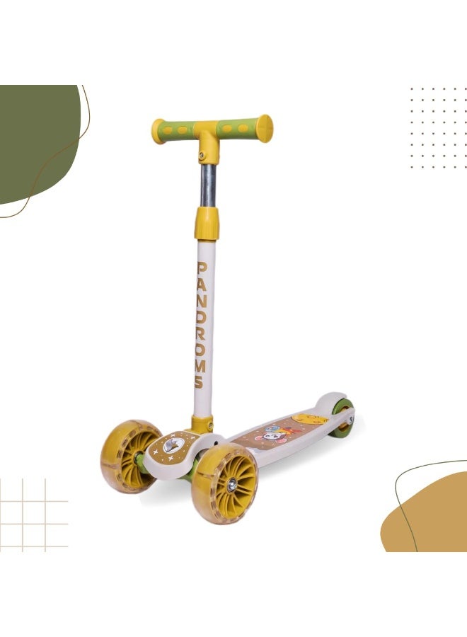 Kids Kick Scooter with LED Wheels – Lavender/Blue | 3-Wheel Foldable Scooter with Adjustable Handlebar | Ages 2–5 | Max 50kg (PKS1011/01) - Image 1