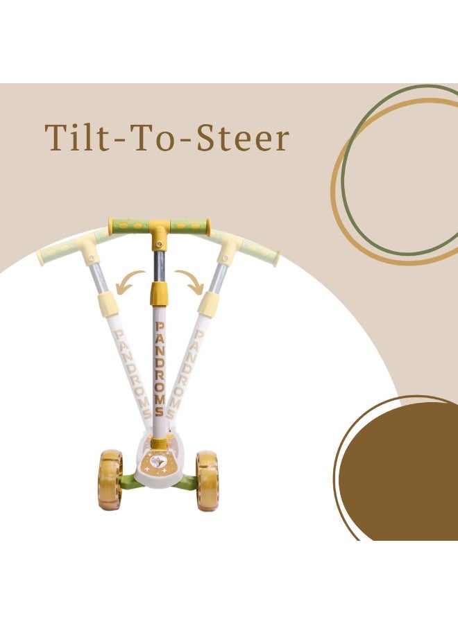 Kids Kick Scooter with LED Wheels – Lavender/Blue | 3-Wheel Foldable Scooter with Adjustable Handlebar | Ages 2–5 | Max 50kg (PKS1011/01) - Image 2