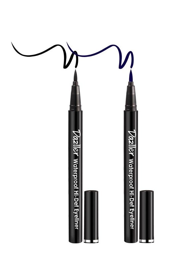 Dazller Hi Def Eyeliner Pack 1.1g Black And Blue Smudge proof Waterproof Long lasting - Image 2