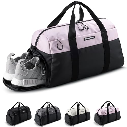 Fitgriff Gym Bag V2 for Men and Women with Shoe Wet Compartment Duffle Bag for Travel Sports Fitness and Workout BlackPink 22 x 12 x 13 Medium - Image 1