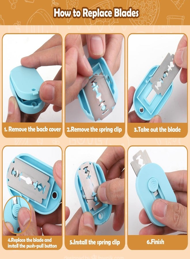 XANGNIER أداة تقطيع عجين الخبز المغناطيسية والقابلة للاستخراج من XANGNIER، أدوات تقطيع عجين العجين المخمر، أداة تقطيع عجين الخبز، 5 شفرات حلاقة، لوازم وأدوات خبز وصنع الخبز - Image 5