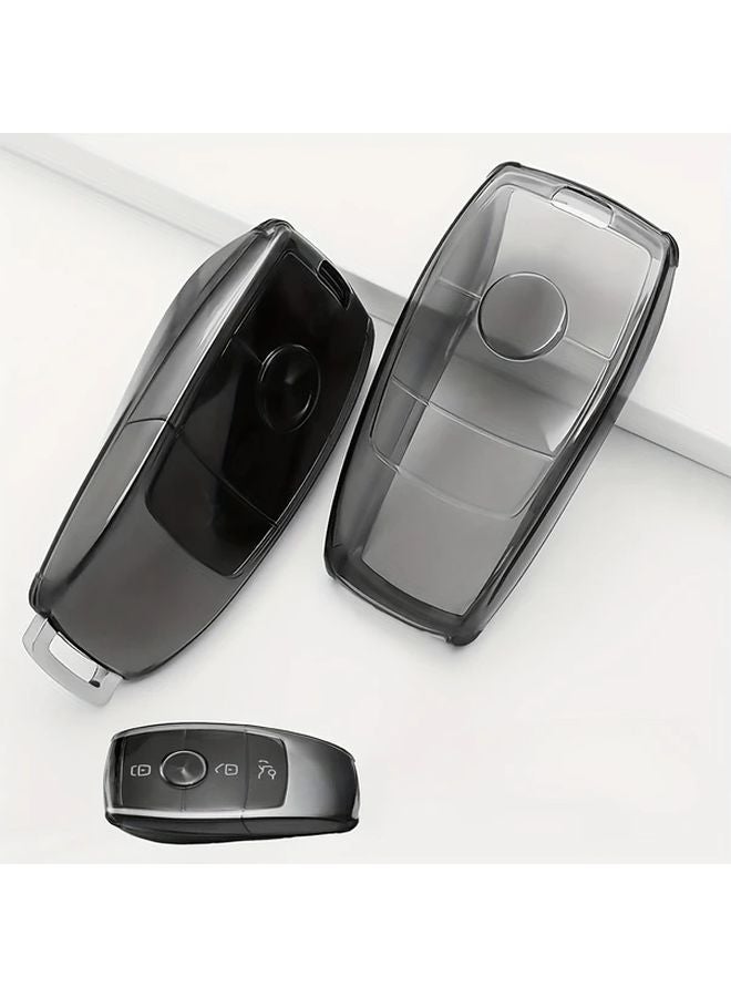 غطاء مفتاح TPU رمادي لحماية Mercedes A B C E G S Class GLA GLC GLE GLK GLS CLA CLE CLS AMG - Image 1