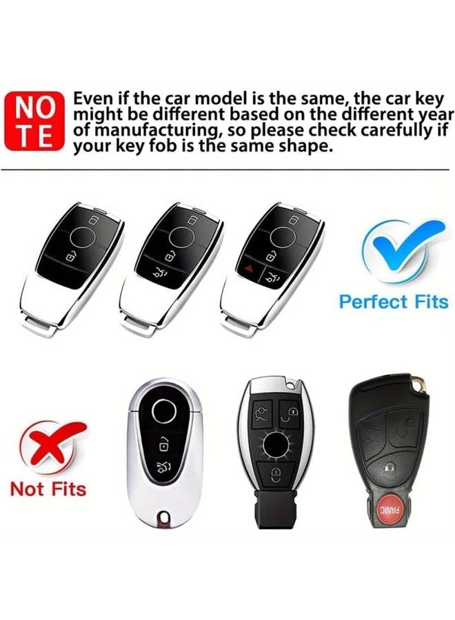 غطاء مفتاح TPU رمادي لحماية Mercedes A B C E G S Class GLA GLC GLE GLK GLS CLA CLE CLS AMG - Image 5