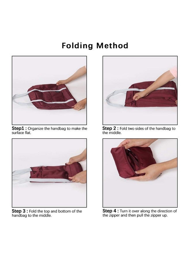 SITAKE 4 Pcs Foldable Travel Duffel Bag, Waterproof Lightweight Carry-on Bags, Suitable for Overnight, Holiday, Shopping, Weekends, Outing, Gym(Wine Red/Navy Blue/Sky Blue/Light Pink) - Image 5