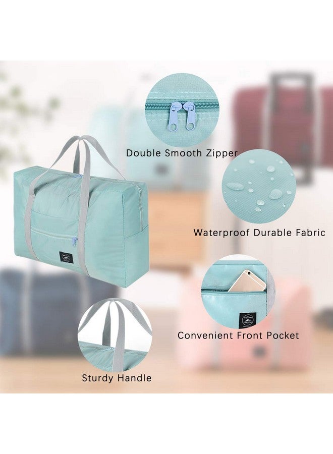 SITAKE 4 Pcs Foldable Travel Duffel Bag, Waterproof Lightweight Carry-on Bags, Suitable for Overnight, Holiday, Shopping, Weekends, Outing, Gym(Wine Red/Navy Blue/Sky Blue/Light Pink) - Image 3
