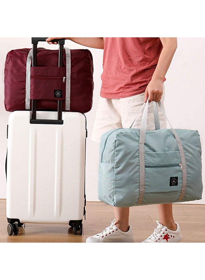 SITAKE 4 Pcs Foldable Travel Duffel Bag, Waterproof Lightweight Carry-on Bags, Suitable for Overnight, Holiday, Shopping, Weekends, Outing, Gym(Wine Red/Navy Blue/Sky Blue/Light Pink) - Image 4