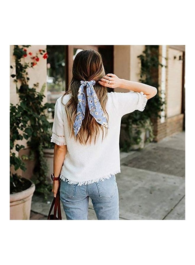 Loquat 10-Piece Scarf Scrunchies Women Hair Ties Multicolour - Image 2