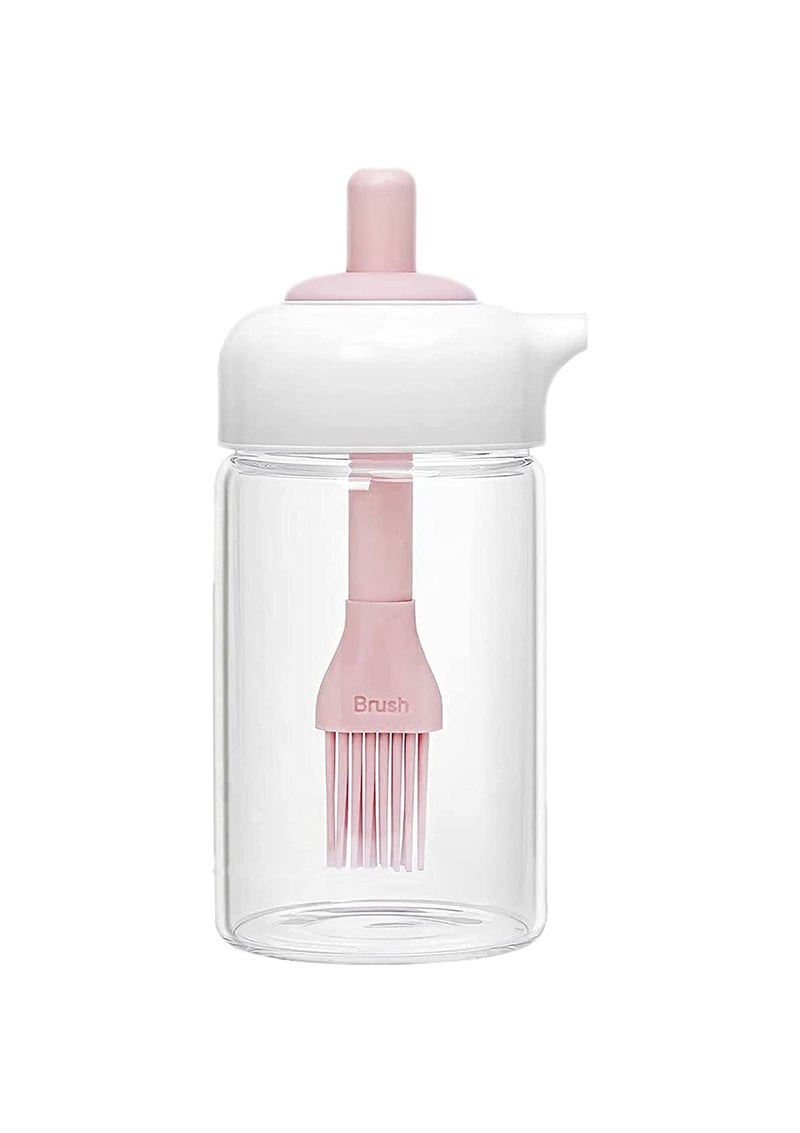 SG-Mart 2IN1 Olive Oil Jar Dispenser Bottle, Oil Dispenser with Silicone Oil Brush, Wide Opening Oil Bottle, 230ml Oil Container For Cooking, Baking, BBQ, Marinating(Multicolor-1Pcs) - Image 1