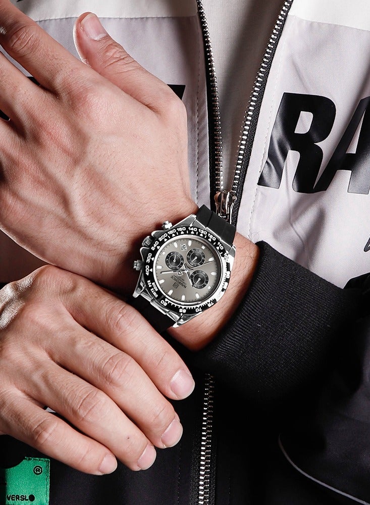 نافيفورس ساعة NAVIFORCE NF8054 للرجال فاخرة من الكوارتز، مصنوعة من السيليكون، رياضية، متعددة الوظائف، مقاومة للماء، مضيئة، مع مؤقت، والتاريخ - Image 4