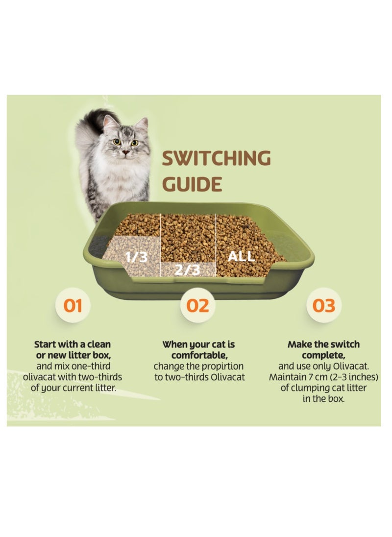 Natural Cat Litter Made from Olive Seeds 7 L (5.24 kg)