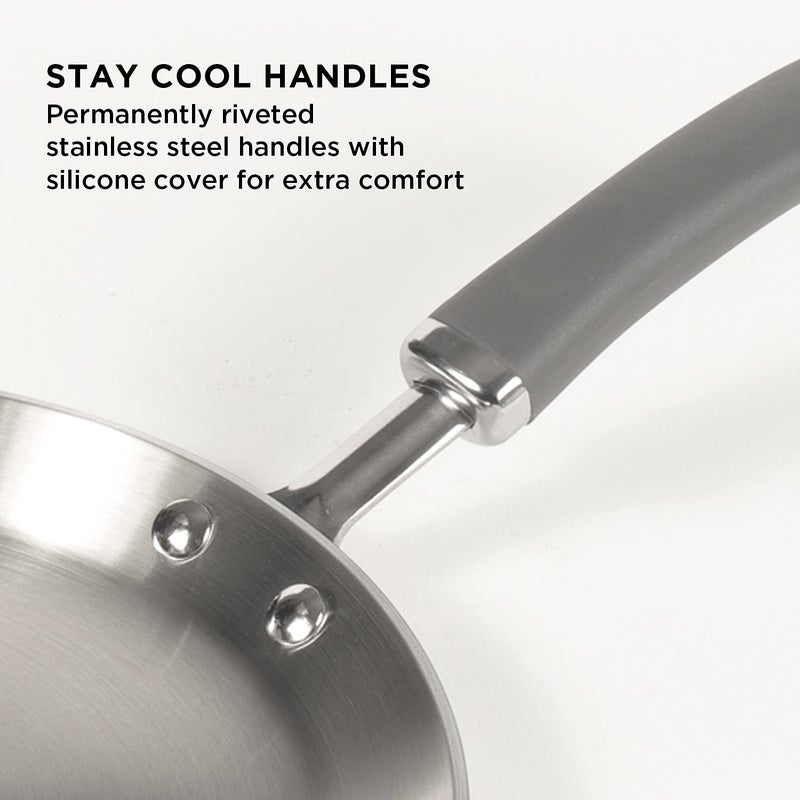 Meyer Trivantage Nickel Free Stainless Steel Triply Cookware Flat Tawa with Induction Base, 28cm - Image 4