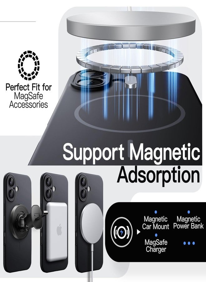 JETech Magnetic Slim Case for iPhone 16 6.1-Inch Compatible with MagSafe, Full Camera Lens Protection, Ultra-Thin Lightweight Matte Finish Minimalist Phone Cover (Black) - Image 4