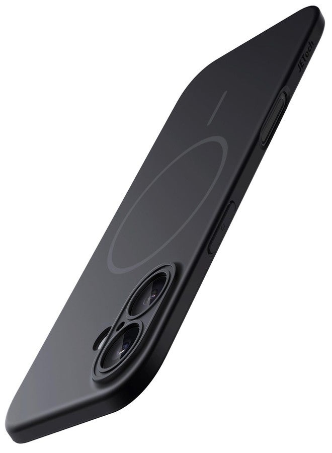 JETech Magnetic Slim Case for iPhone 16 6.1-Inch Compatible with MagSafe, Full Camera Lens Protection, Ultra-Thin Lightweight Matte Finish Minimalist Phone Cover (Black) - Image 1