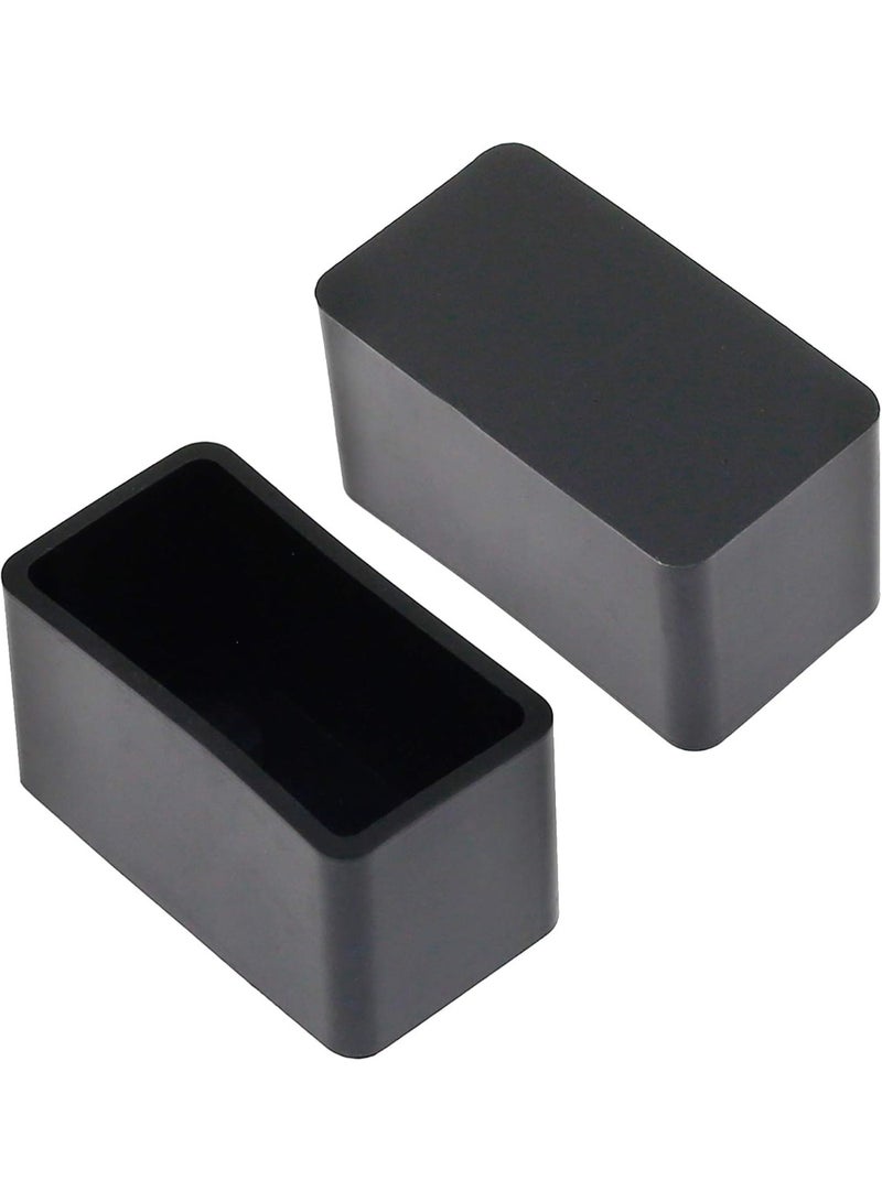 20Pcs Rectangle Rubber Furniture Leg Caps (3/4" x 1-1/2"), Vinyl Flexible Chair Leg Floor Protectors for Patio Indoor Chair Table Bed, 19 x 39mm - Image 3