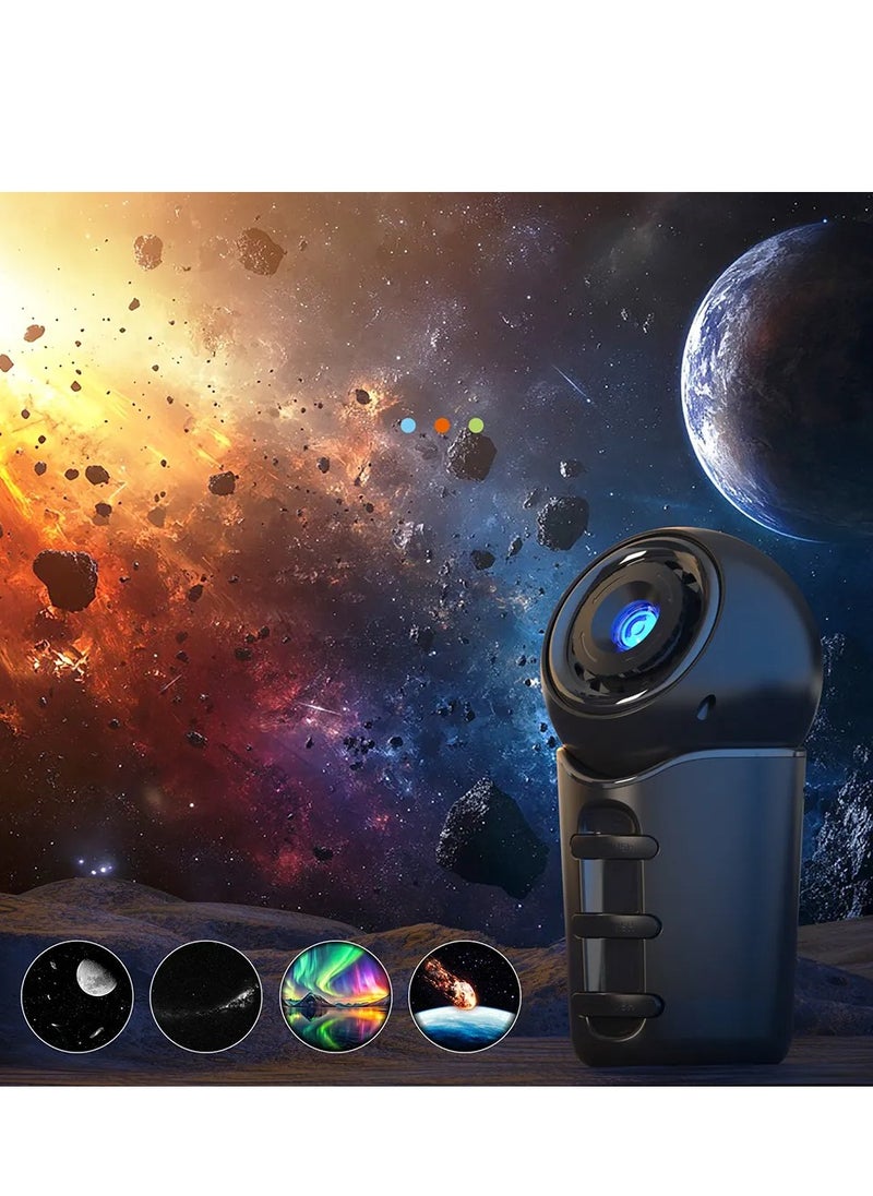 MOCOM 4-in-1 Rechargeable Galaxy Projector Night Light – 3D Star Lamp for Bedroom, Nursery, Car & Relaxation | Soothing LED Sleep Light for Kids & Adults | Ambient Mood Lighting  - Image 3