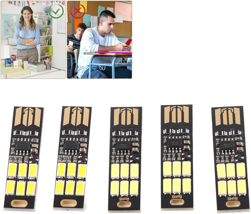 GLOGLOW USB Night Light Pocket Dimmer Touch LED, 6PCS Lamp Stick with Touch and Flicker Free Lighting for Laboratory Research Institute - Image 3