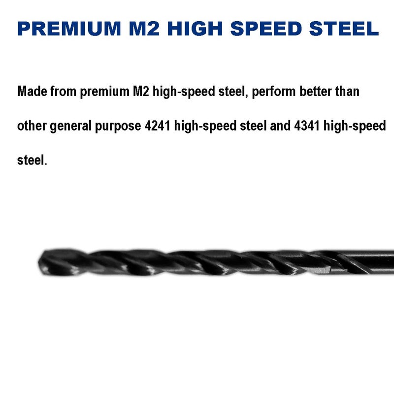 Drill Hulk 7/64-Inch x 6-Inch Aircraft Extension Black Oxide Drill Bit, Premium M2 High Speed Steel, Extra Length, for Metal, Plastic, Wood - Image 4