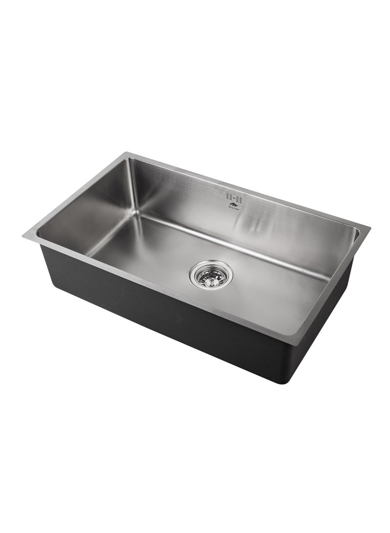 MILLEN Premium Undermount Top Mount Single Bowl Sink – 304 Stainless Steel, Soundproof, Satin Finish - MS7440 - Image 1
