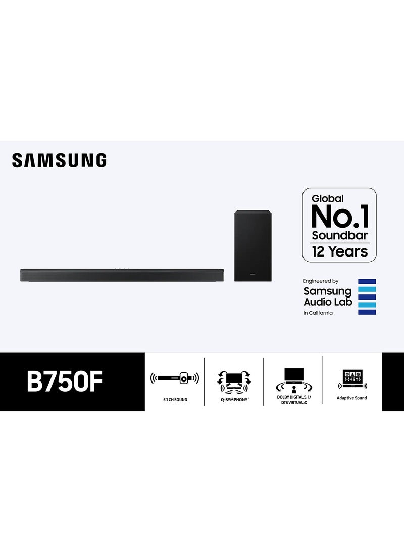 Samsung 2025 B-Series Dolby Wireless 5.1ch Soundbar | Samsung Saudi Arabia HW-B750F/SA black - Image 2