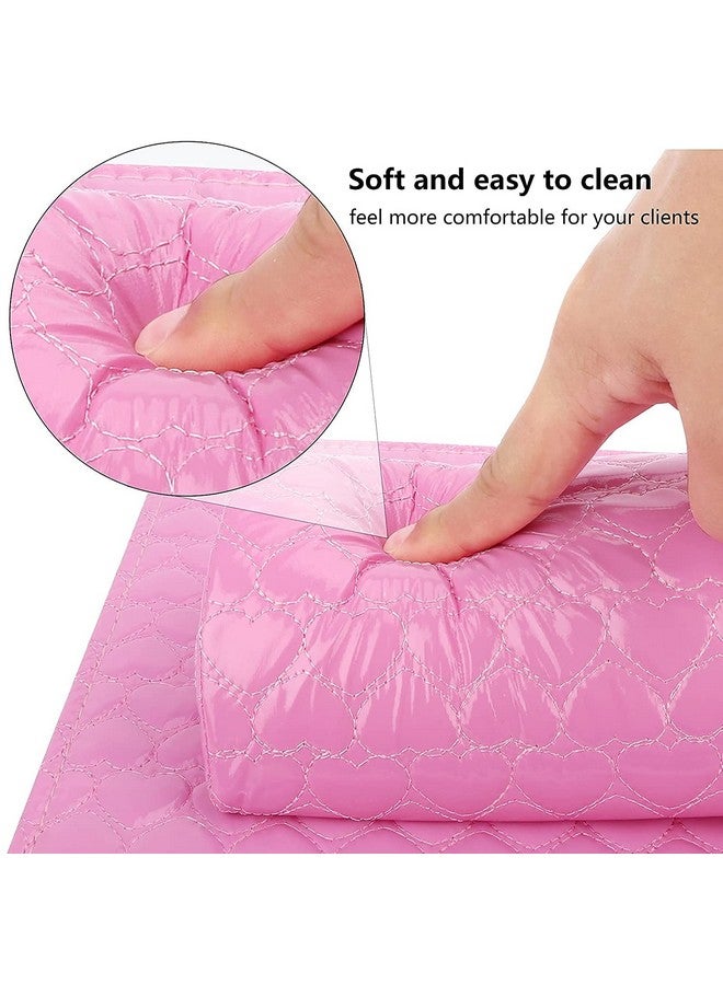 STORE 2508 Store2508 Soft PU Leather Nail Art Hand Rest Cushion & Mat 2 Sets (Lightpink) - Image 4