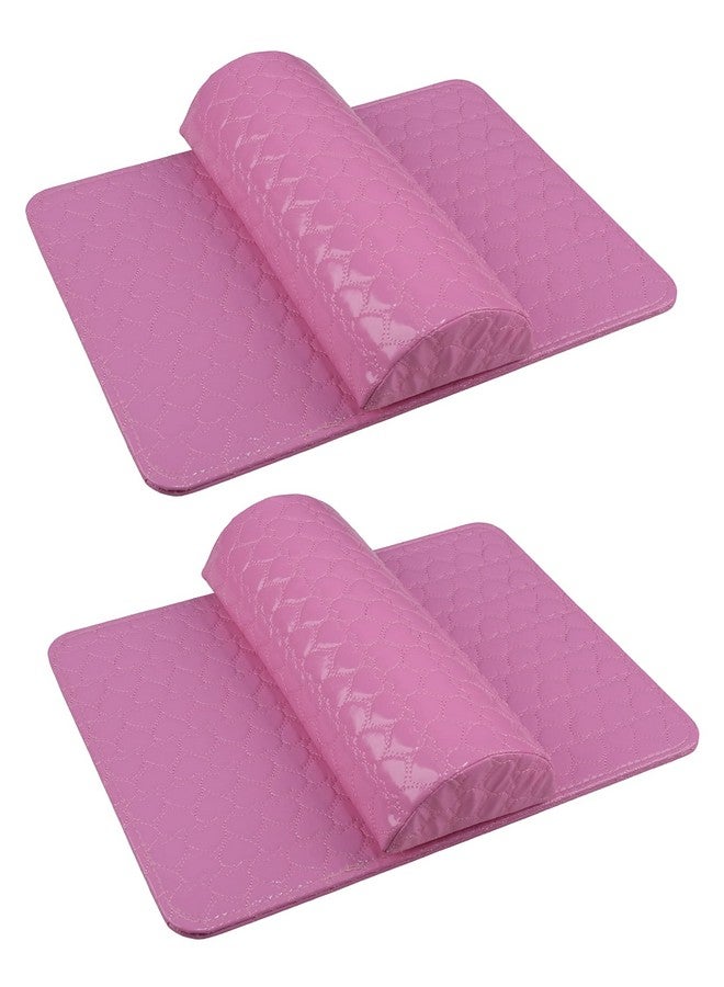 STORE 2508 Store2508 Soft PU Leather Nail Art Hand Rest Cushion & Mat 2 Sets (Lightpink) - Image 1