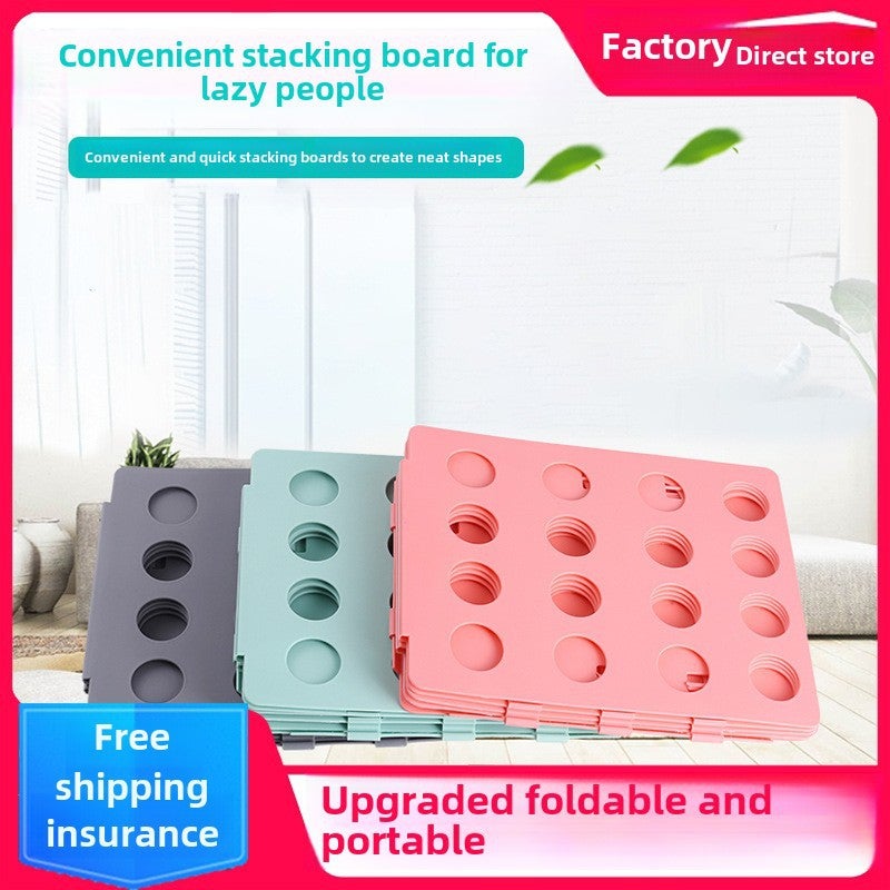 Cross-Border Lazy Folding Board Foldableing Board Pants Short-Sleeved T-Shirt Storage Quick Folding Board Folding Clothes Artifact(Nordic Green) - Image 2