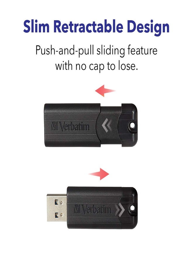 Verbatim 49319 128GB Store'n'Go Pinstripe USB 3.2 Gen 1 Flash Drive - Image 2