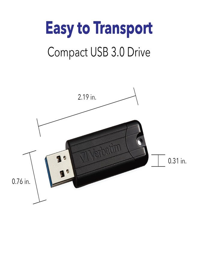 Verbatim 49319 128GB Store'n'Go Pinstripe USB 3.2 Gen 1 Flash Drive - Image 4