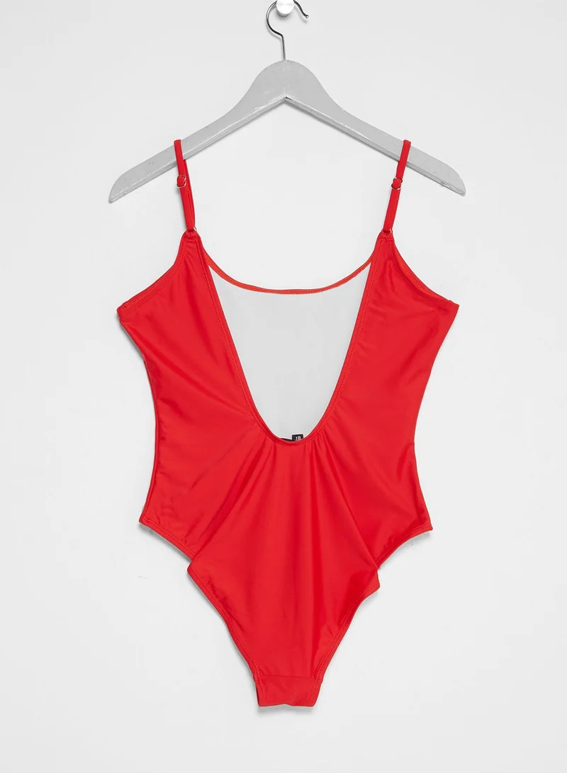 Missguided Slogan Swimsuit
