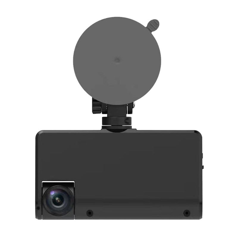 G50 Car Recorder 3 inch screen touch mobile phone APP playback HD infrared night vision reversing parking monitoring front + interior + rear 3 camera with parking monitoring time-lapse recording cable + car charger cable - Image 4