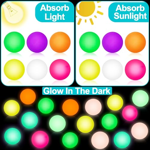 AMENON 24 Pack Prefilled Easter Eggs with Glow in The Dark Bouncy Balls Easter Basket Suffers 6 Colors High Bouncy Balls Stress Relief Fidget Toys Easter Eggs Filled Hunt Prize Party Gift for Kids Boys Girls - Image 5