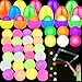 AMENON 24 Pack Prefilled Easter Eggs with Glow in The Dark Bouncy Balls Easter Basket Suffers 6 Colors High Bouncy Balls Stress Relief Fidget Toys Easter Eggs Filled Hunt Prize Party Gift for Kids Boys Girls - Image 2
