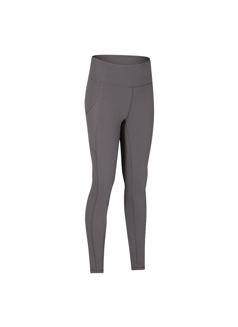 Generic - Stretchy Slimming Sports Capris Shallow Lotus Ash - Image 1