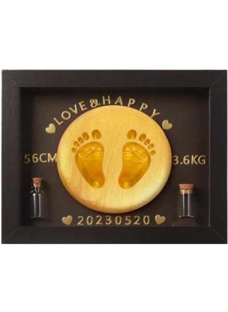 UrbanNest Baby Handprint and Footprint Kit, DIY Keepsake Decoration for Boys and Girls, Gift, Gold - Image 1