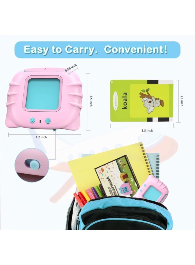 Kids Bilingual Flash Card Machine – Pink Educational Toy | Arabic & English Talking Learning Cards  - Image 4