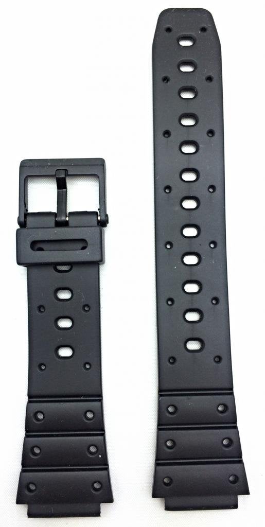 NewLife 18mm Black Rubber PVC Material Watchband | Comfortable and Durable Replacement Watchstrap that brings to Any Watch for Men and Women - Image 5