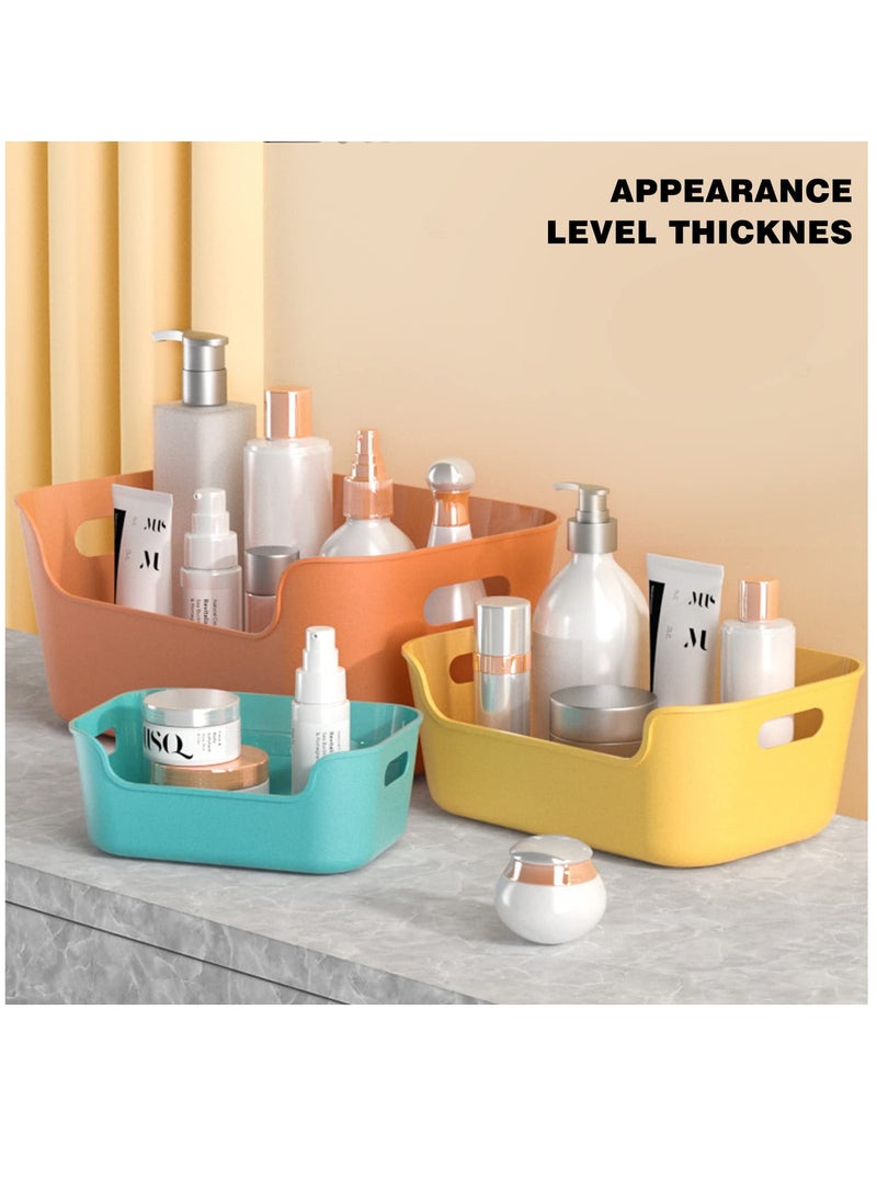 Arabest - 12 Plastic Storage Bins and Baskets,Small Containers in a Variety of Colours for Efficient Organisation in the Home and Classroom for Shelves and Pots on Shelves and Pots in the Kitchen,Cabinets - Image 1