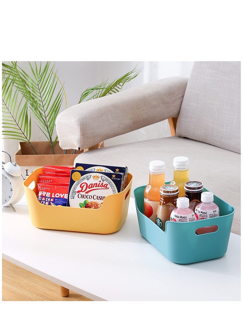 Arabest - 12 Plastic Storage Bins and Baskets,Small Containers in a Variety of Colours for Efficient Organisation in the Home and Classroom for Shelves and Pots on Shelves and Pots in the Kitchen,Cabinets - Image 1