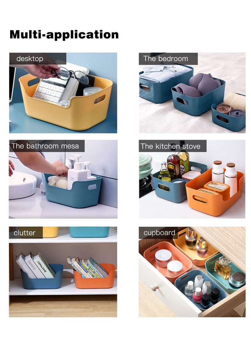 Arabest - 12 Plastic Storage Bins and Baskets,Small Containers in a Variety of Colours for Efficient Organisation in the Home and Classroom for Shelves and Pots on Shelves and Pots in the Kitchen,Cabinets - Image 1